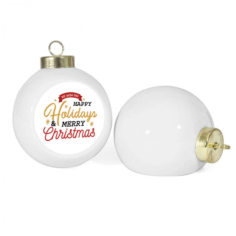 Ceramic bauble with ribbon