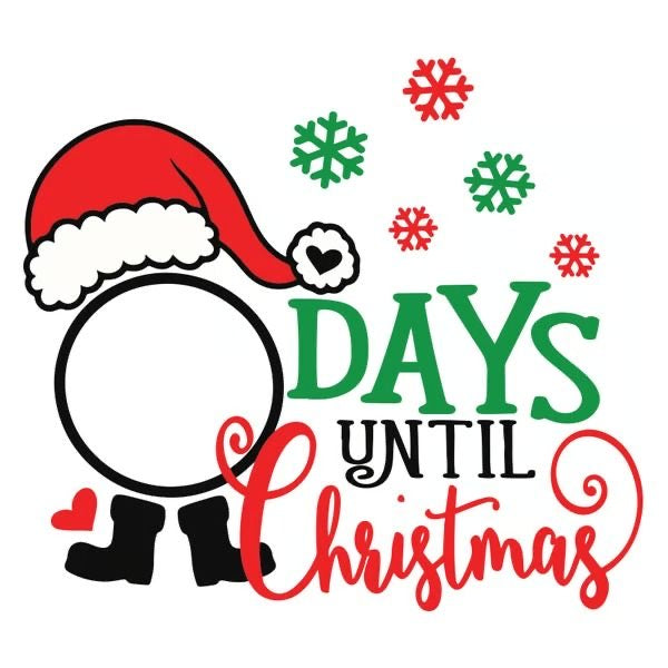 Count down to Christmas sign