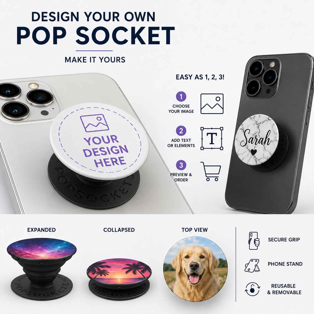 Design your own pop socket