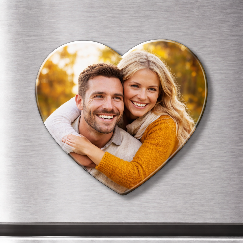 Heart shaped fridge magnet