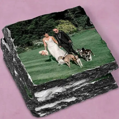 2 x large Matt slates 20 x 20 cm each