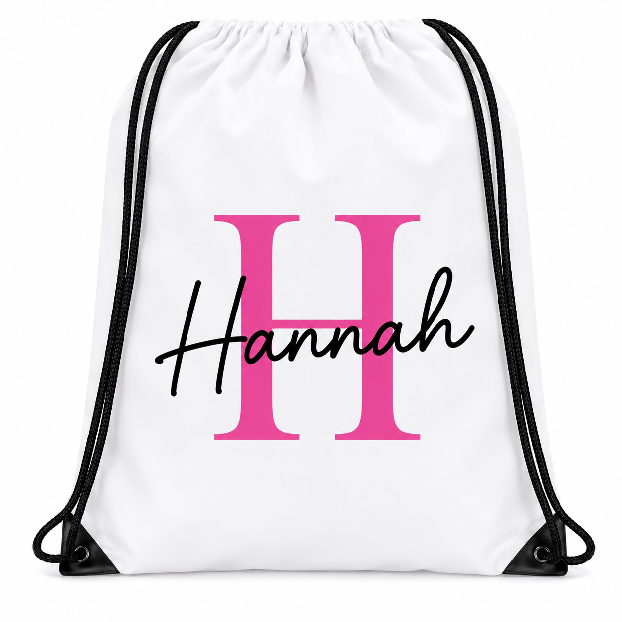 Personalised drawstring bag