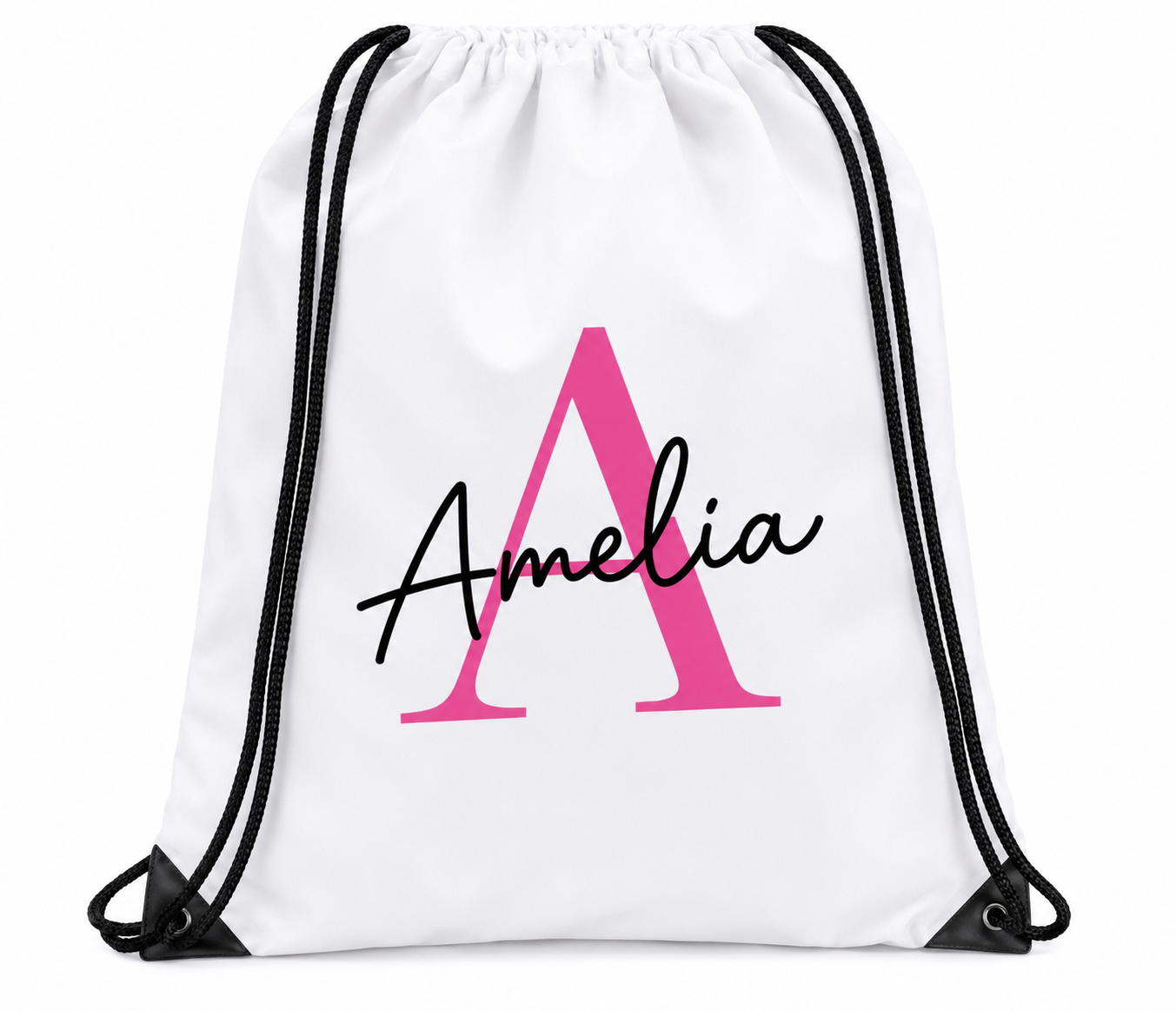 Personalised drawstring bag