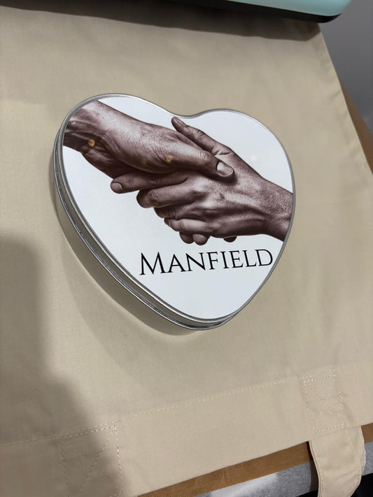 Heart shaped storage tin